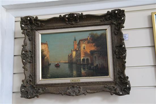 § Antoine Bouvard (1870-1956) Evening Shadows, Venice, 9.25 x 13.75in.